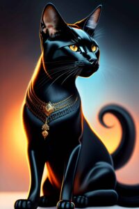 7xm.xyz_472043 A stylish cat with captivating golden eyes and a stunning gold necklace, representing the elegance of Cats.