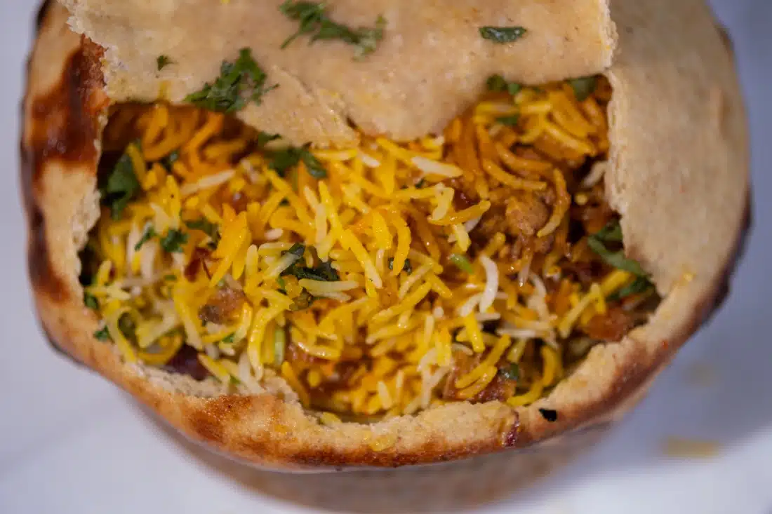 Chicken biryani at the Royale Restaurant & Bar in Carle Place, New York.