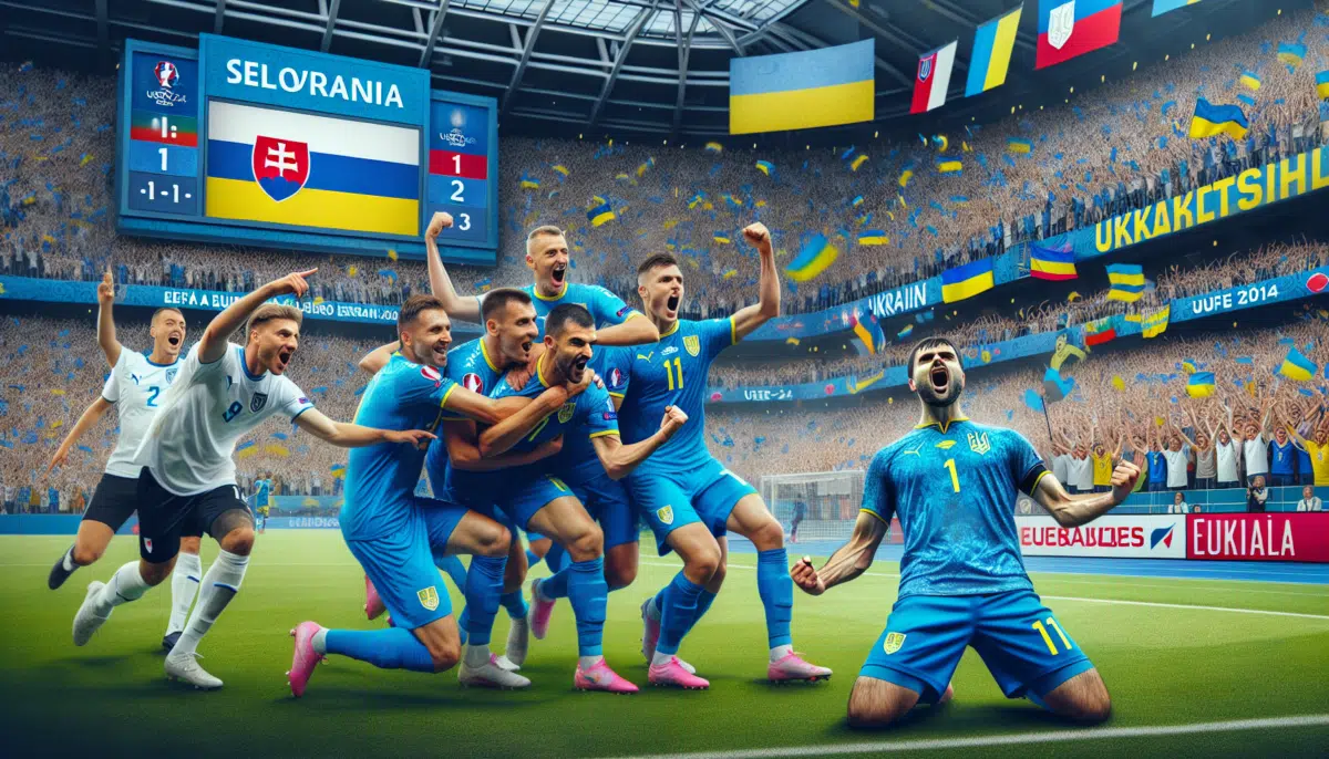 Slovakia 1-2 Ukraine: Substitute Roman Yaremchuk scores as Ukraine come from behind to get first win at UEFA Euro 2024