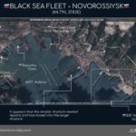 The Russian fleet is demonstrating the least activity in Novorossiysk